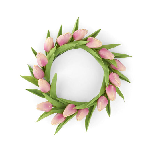 11.5" TULIP CANDLE RING-MAUVE