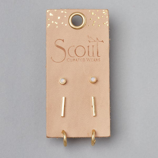 SCOUT SCARLETT STUD TRIO/GOLD