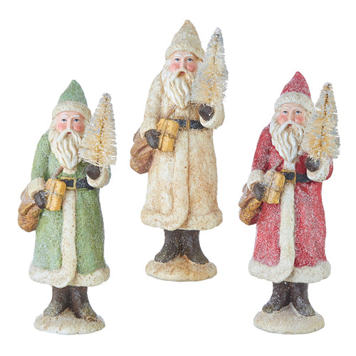 8.5" GLITTERED SANTA