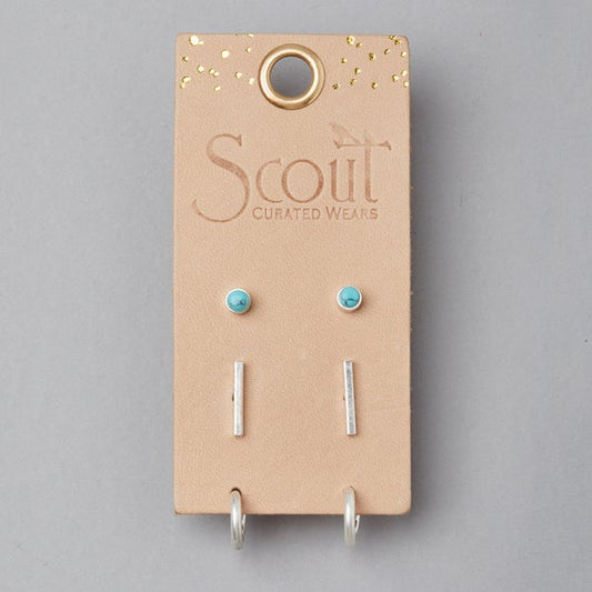 SCOUT SCARLETT STUD TRIO/SILVER