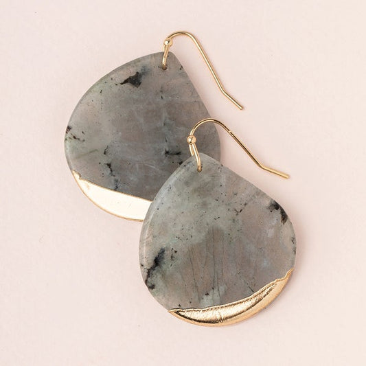 SCOUT DIPPED TEARDROP/LABRODORITE GOLD