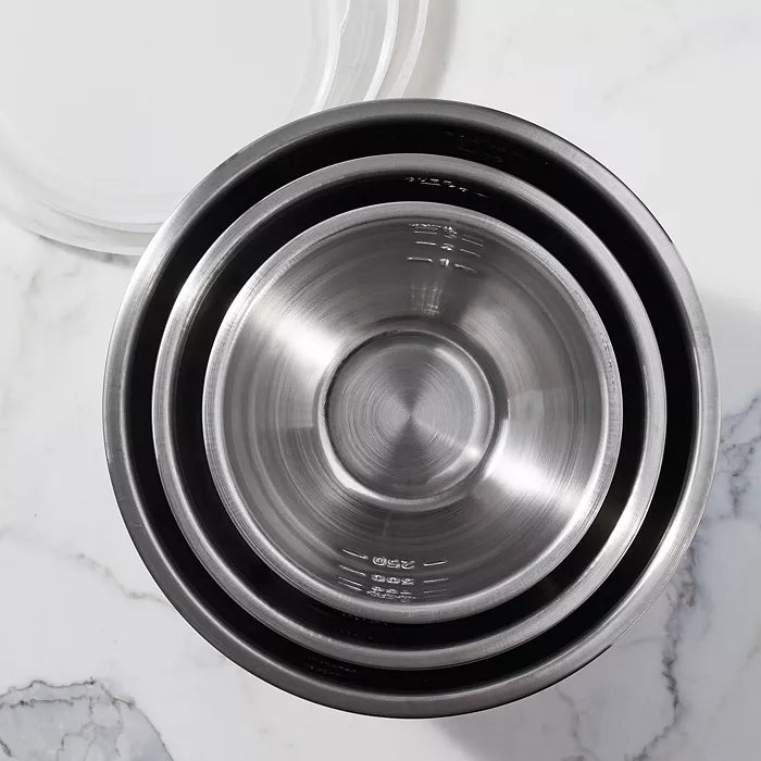 S/3 STAINLESS MIXING BOWLS