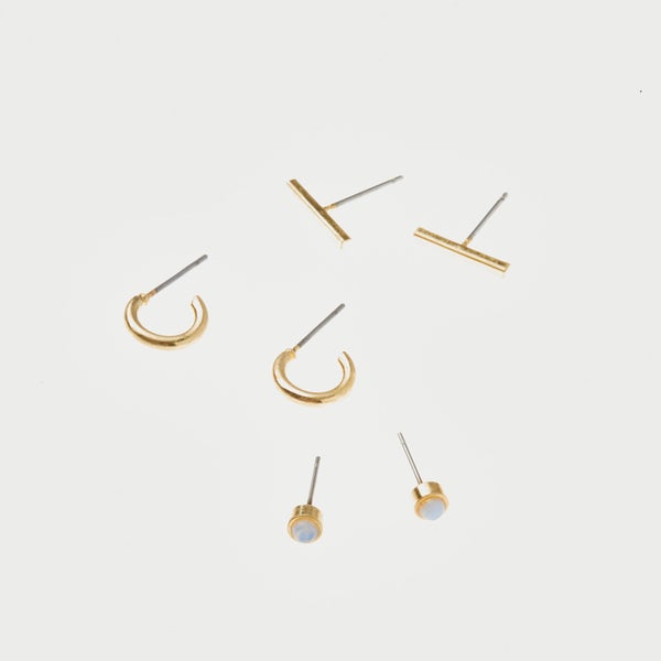 SCOUT SCARLETT STUD TRIO/GOLD