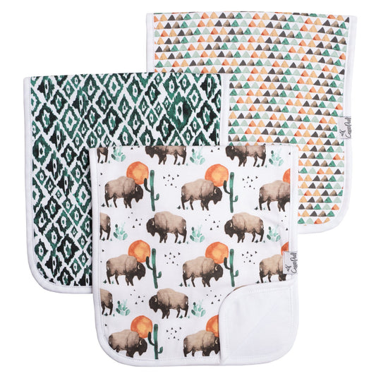 COPPER PEARL BURP CLOTHS/BISON
