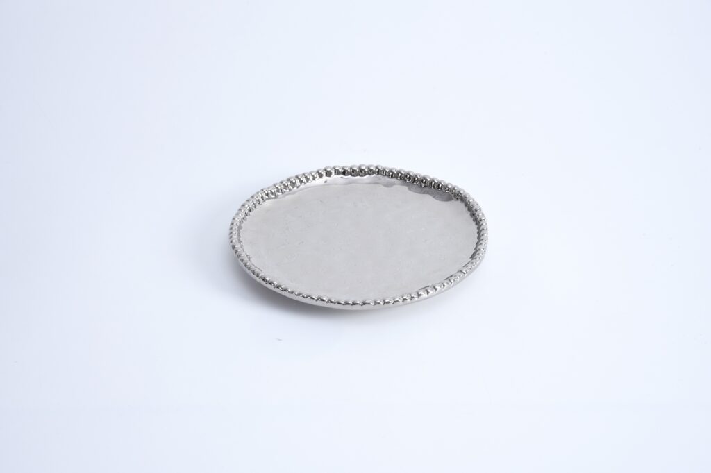 PAMPA BAY ROUND APPETIZER PLATE/SILVER