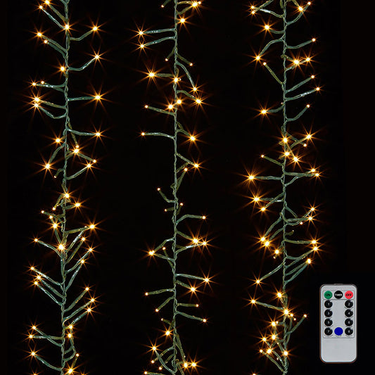 19.6 CLUSTER LIGHT GARLAND 600 WARM WHIT