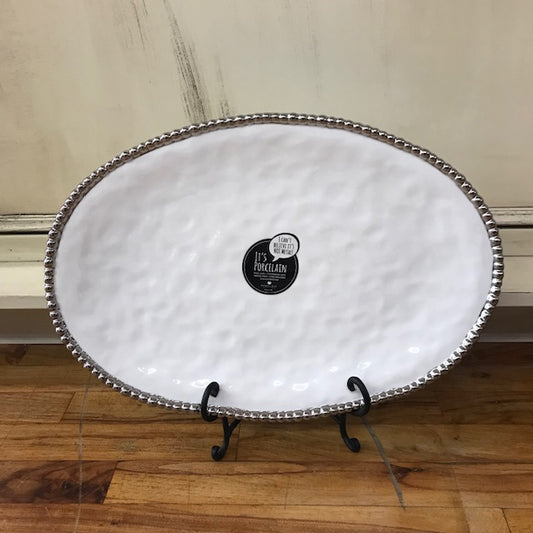 PAMPA BAY LARGE OVAL WHITE PLATTER