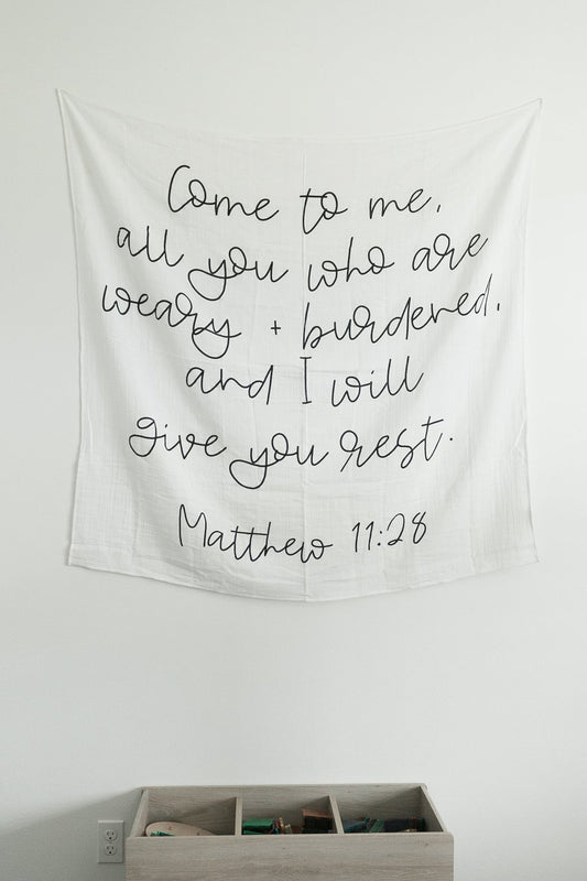 MODERN BURLAP SWADDLE/COME TO ME