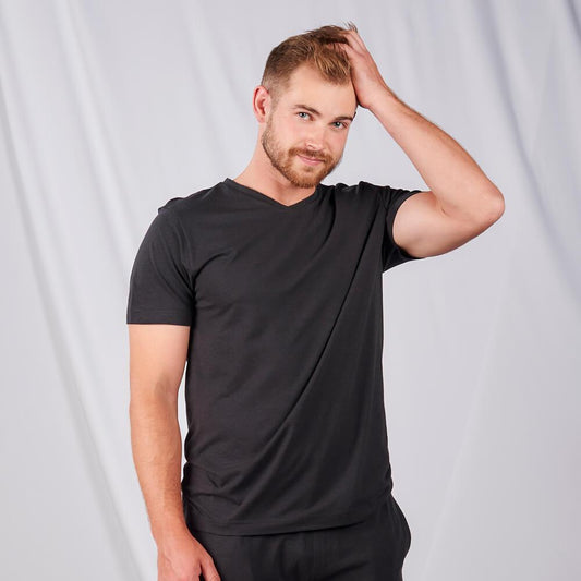 FACEPLANT MENS V  NECK-BLACK-XXL
