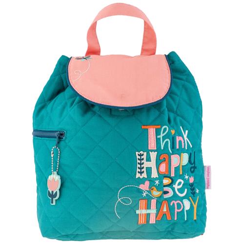 QUILTED BACKPACK/THINK HAPPY