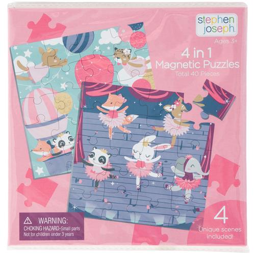 4 IN 1 MAGNETIC PUZZLE BOOK/GIRL