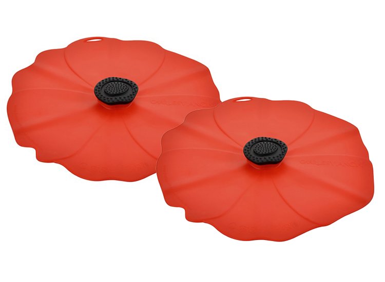 4" DRINK COVER-SET OF 2- POPPY