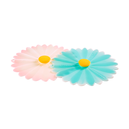 4" DRINK COVER - SET OF 2-DAISY