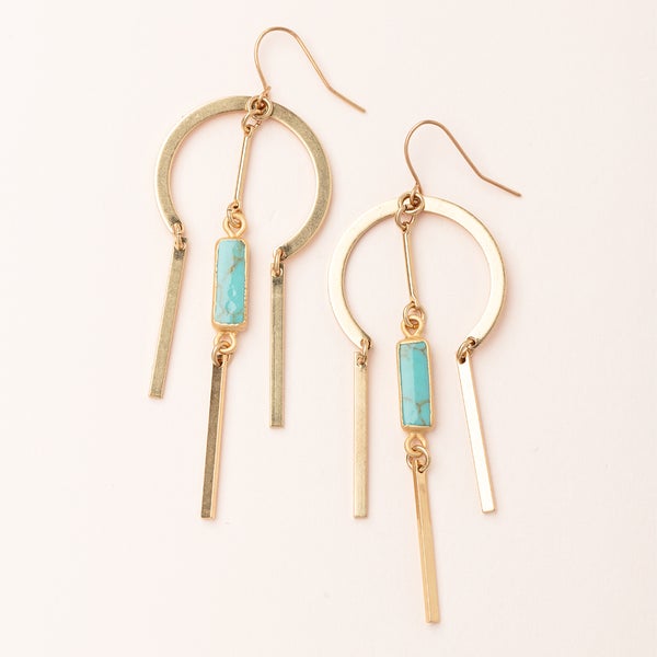 SCOUT DREAM CATCHER EARRING/TURQ&GOLD