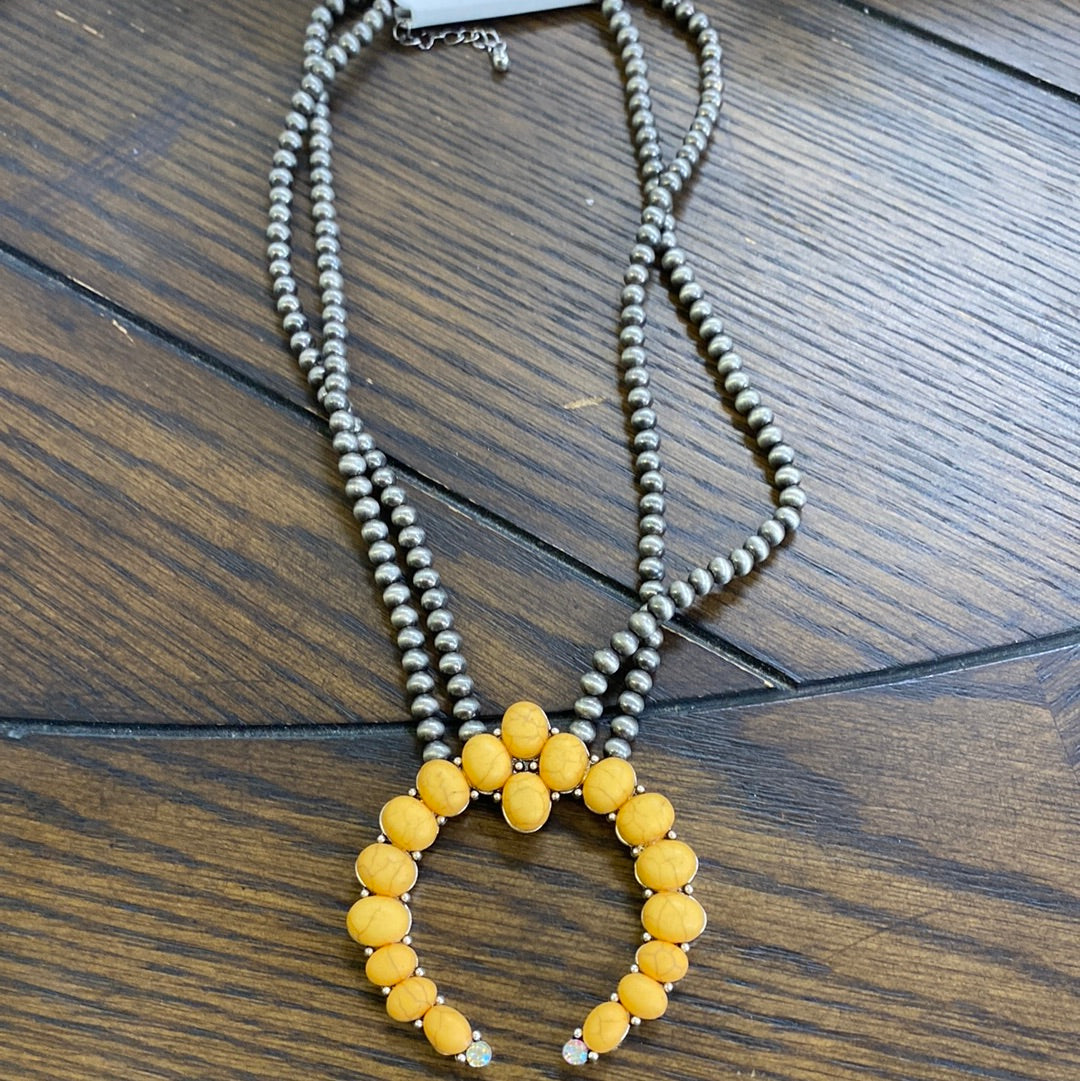 DOUBLE STRAND SQUASH NECKLACE