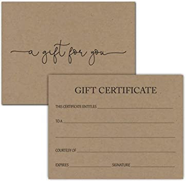 GIFT CERTIFICATE