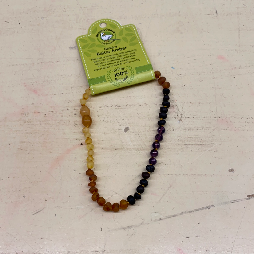 BABY BALTIC AMBER NECKLACE/SM RAINBOW AM