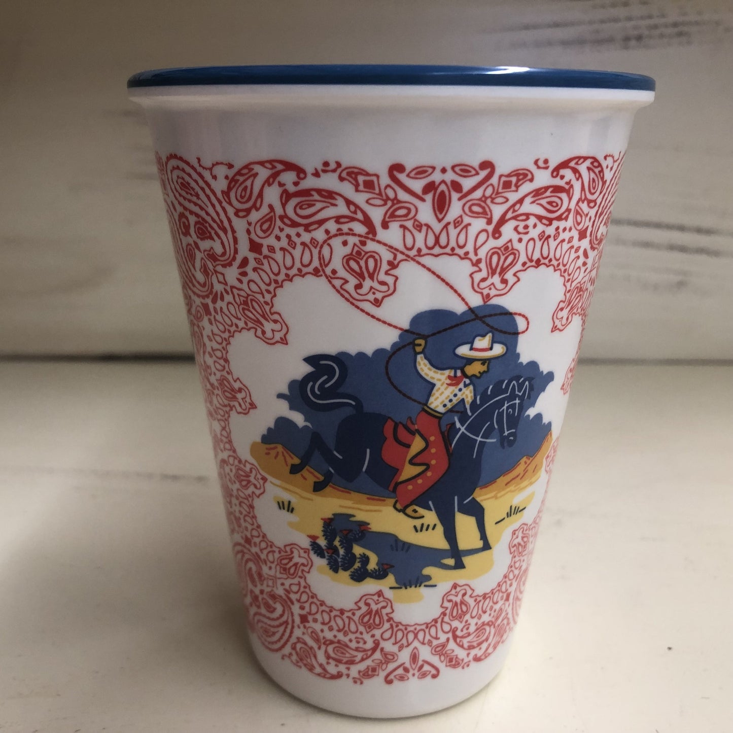 WESTERN MELAMINE CUPS SET OF 4