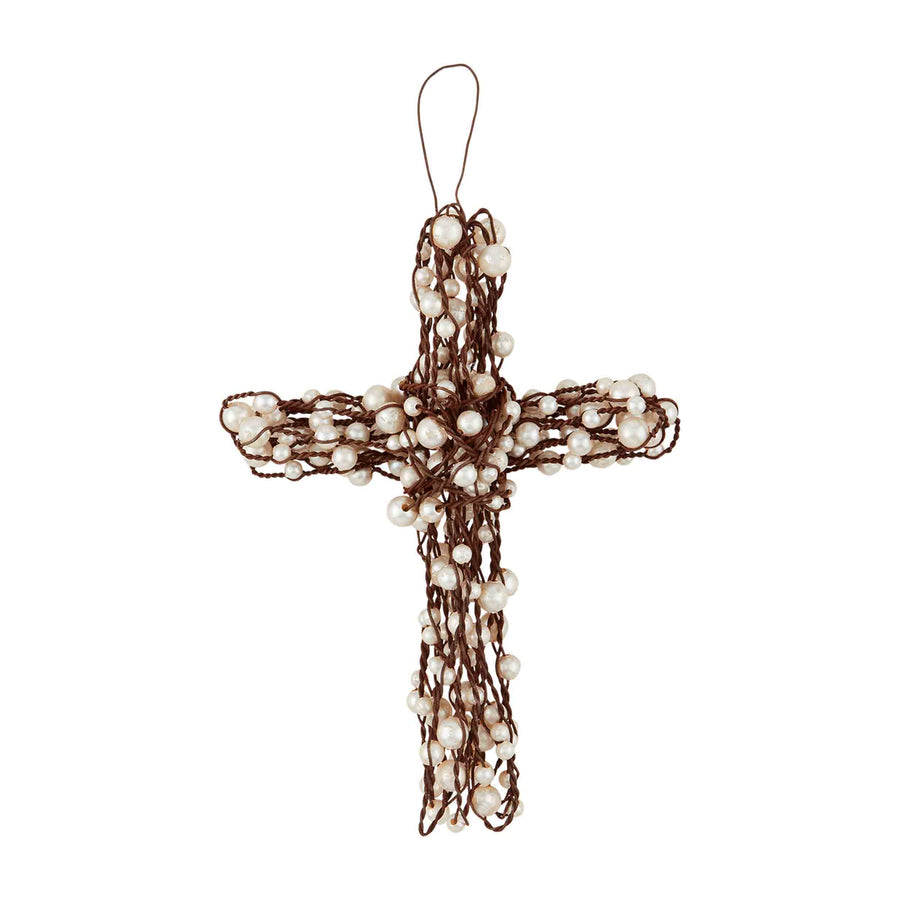 SMALL BEADED WIRE CROSS