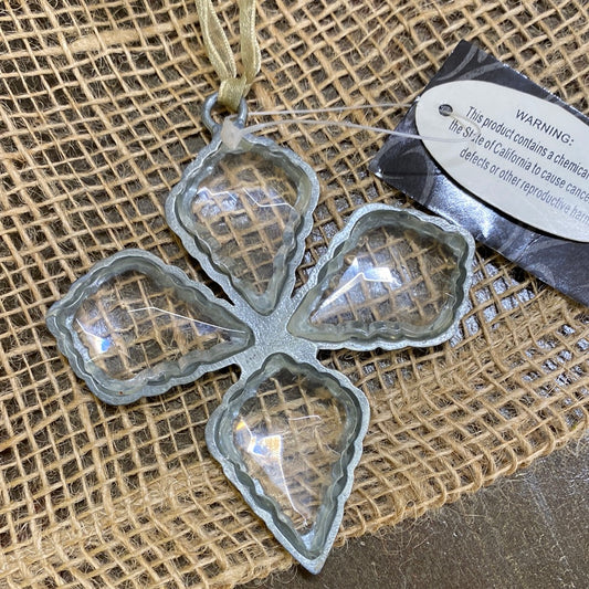 ZINC CROSS ORNAMENT