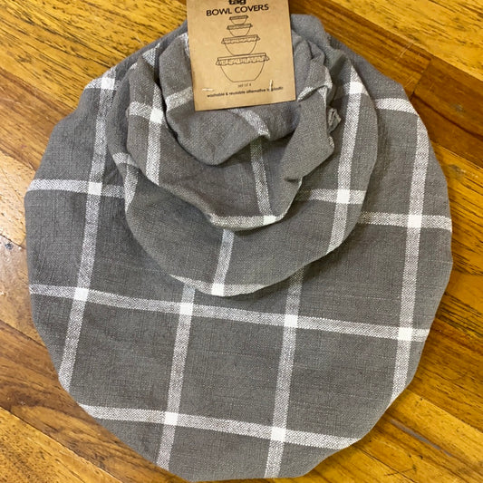 CLASSIC CHECK FOOD COVE SET OF 4/GRAY