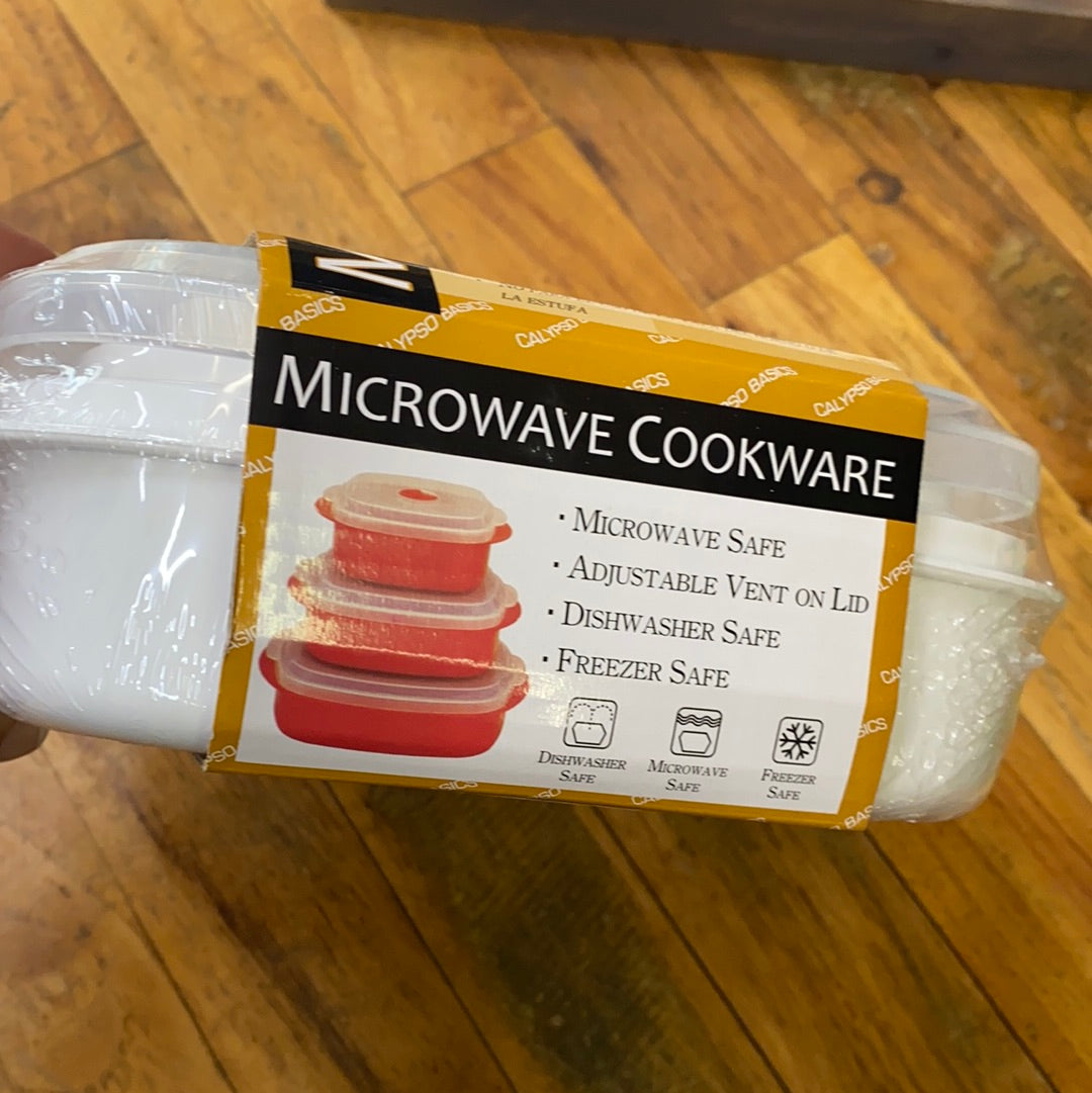 MICROWAVE COOKWARE/WHITE