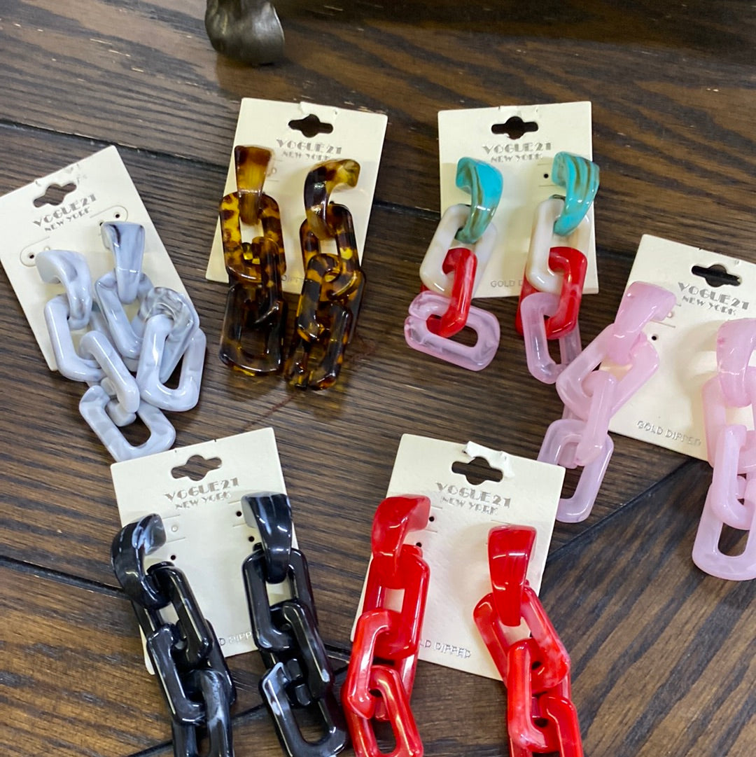 VOGUE 21 LINK EARRINGS
