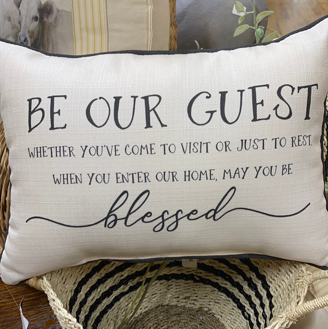 BE OUR GUEST PILLOW