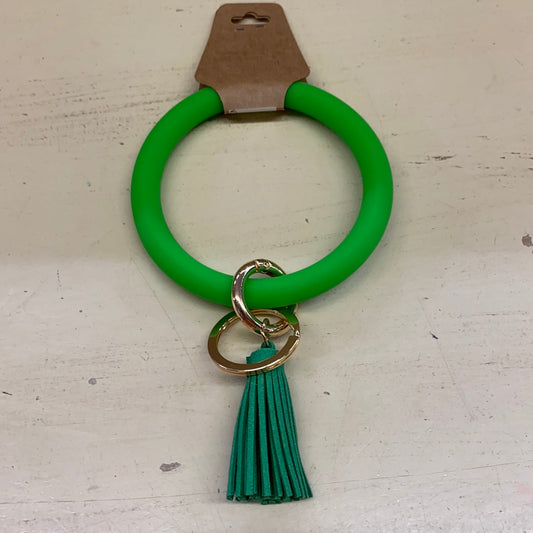SILICONE KEY RING/GREEN