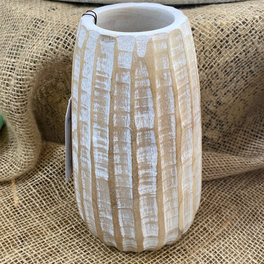 WHITE WASHED VASE