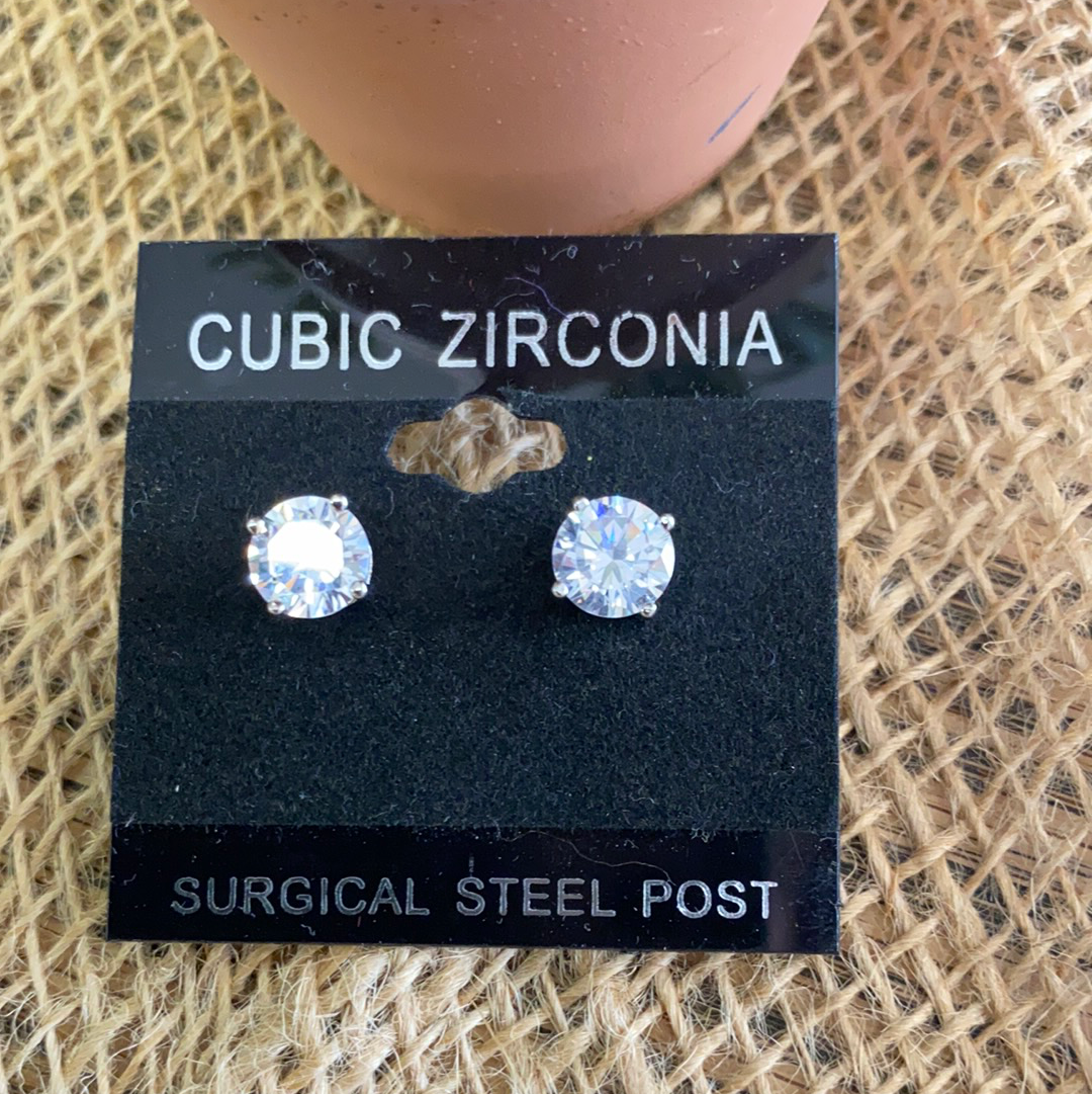 SMALL ROUND /CUBIC ZIRCONIA EARRING