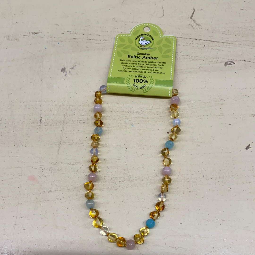 BABY BALTIC AMBER NECKLACE/MED WILD LEMON