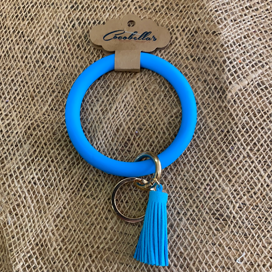 SILICONE KEY RING/BLUE