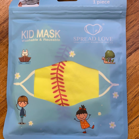 KIDS SPREAD THE LOVE MASK/SOFTBALL