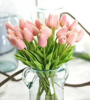 REAL TOUCH 13.5"  MINI TULIPS-PINK