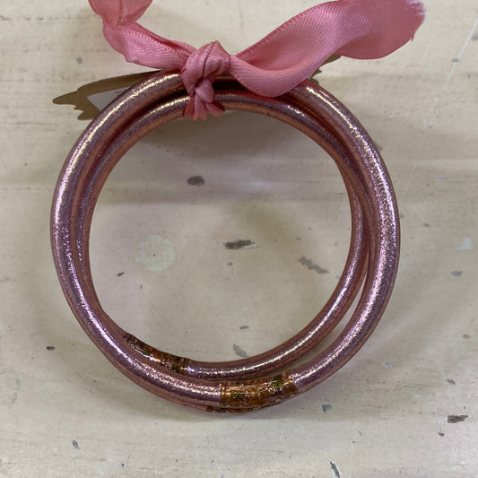 SET OF 3 BUDHA ROSE  GOLD BANGLES/MEDIUM