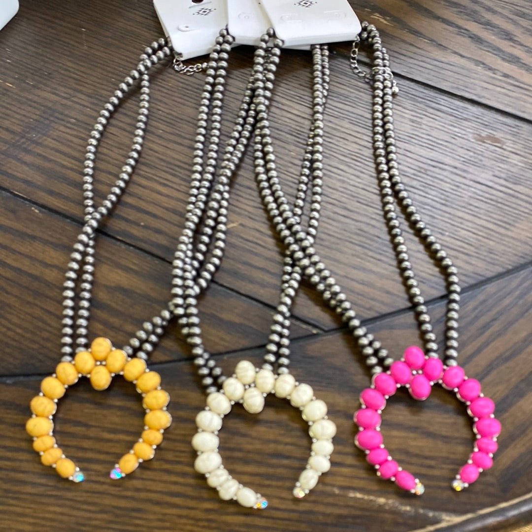 DOUBLE STRAND SQUASH NECKLACE