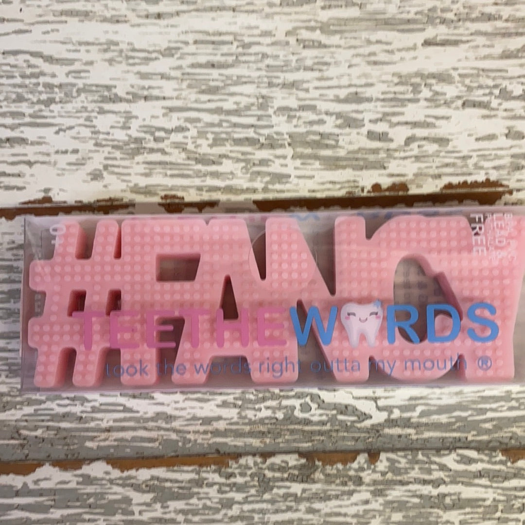 TEETHEWORDS TEETHER/#FANCY/PINK