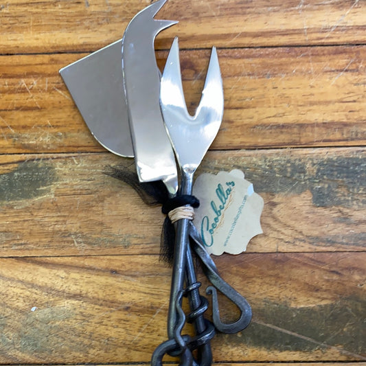 HANDFORGED CHEESE KNIFES SET 3