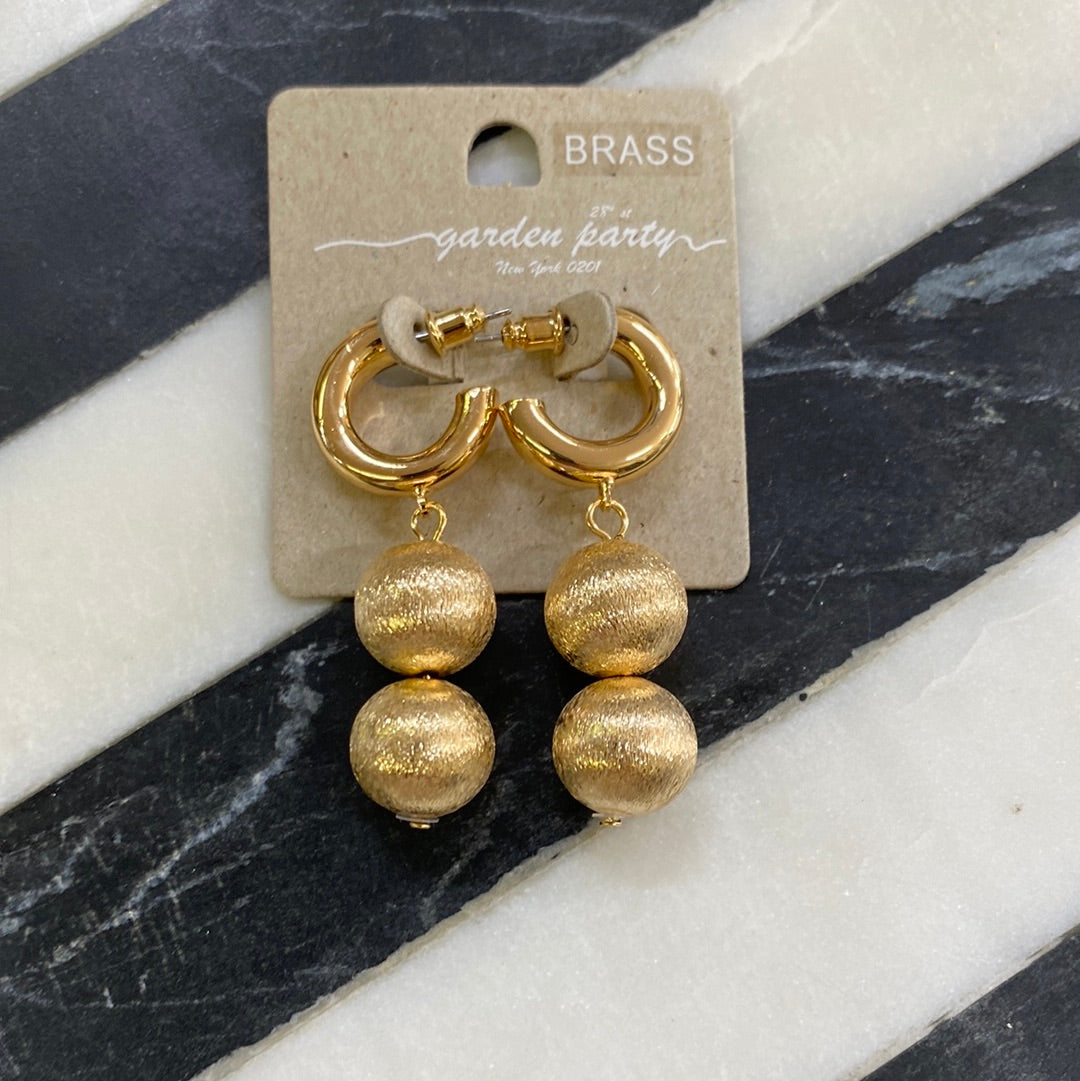 GARDEN PARTY BALL EARRINGS/GOLD
