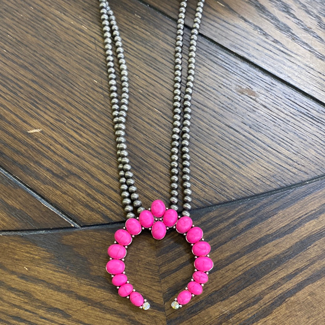 DOUBLE STRAND SQUASH NECKLACE