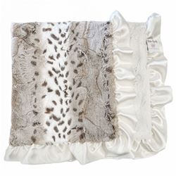 ROCKIN ROYALTY LUXE BLANKET/SNOW CAT IVORY