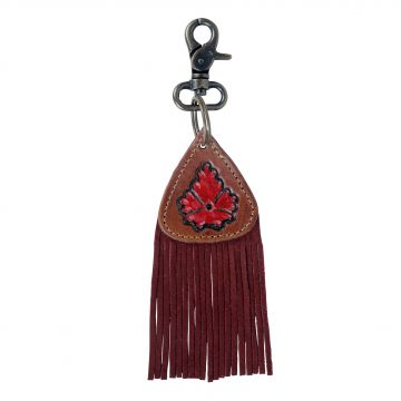 MYRA MAHOGANY FRINGE KEY FOB