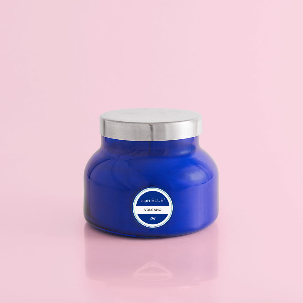 CAPRI BLUE JAR CANDLE/VOLCANO/19 OZ