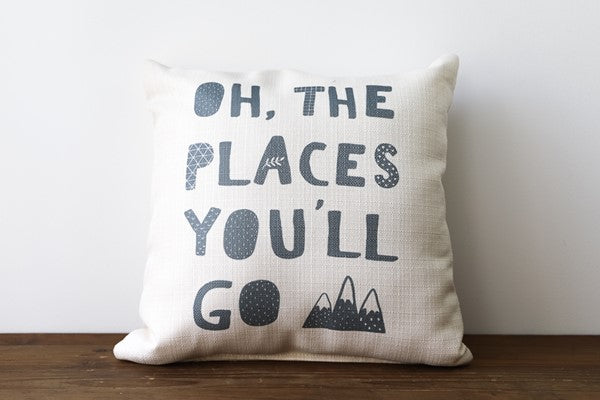LITTLE BIRDIE OH THE PLACES YOU WILL GO PILLOW